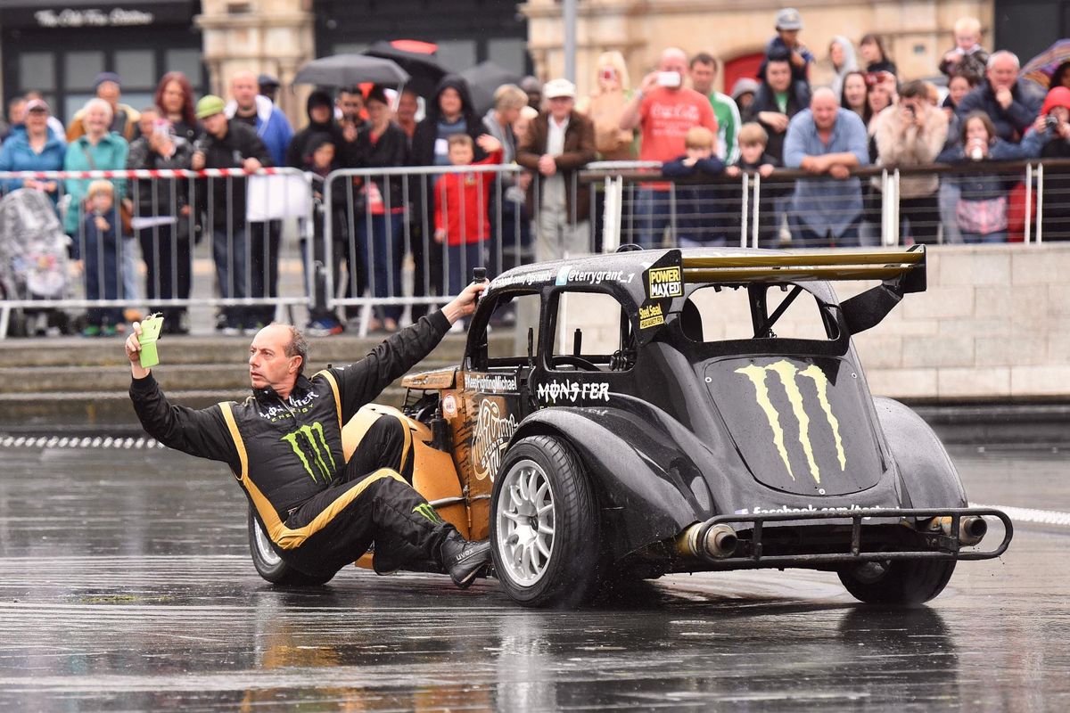 World record holder Terry Grant debuts his Stunt Show at Silverstone ...