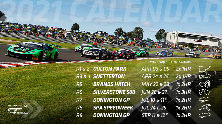 British GT Championship 2021 Calendar And Revised Class Structure ...