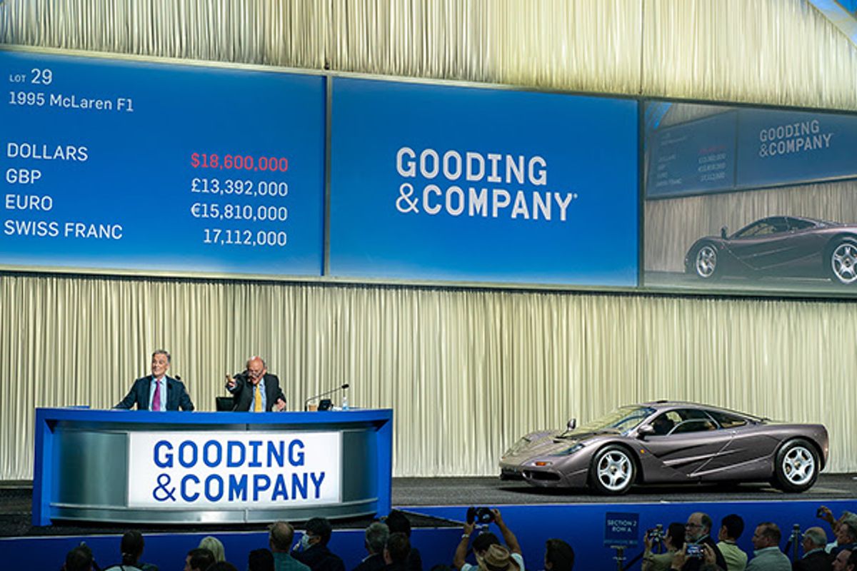 Gooding & Company has recordsetting Pebble Beach auction Market and